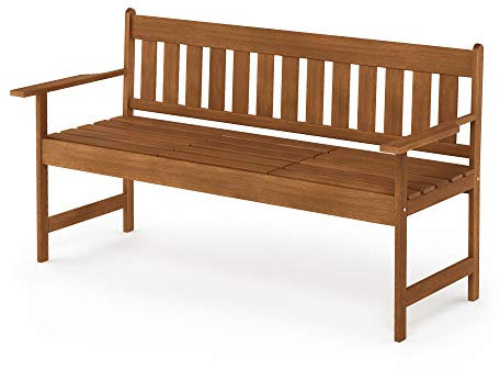 Furinno Tioman Panchine da Esterno, Naturale