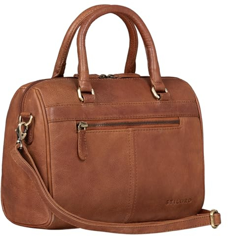 STILORD Cassandra Sac à Main en Cuir pour Dames - Sac à Bandoulière de Mode en Cuir Véritable Couleur:arrona - Marron