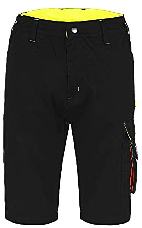 TMG | Profile Arbeitsshorts für Herren, komfortabel, Kurze Schutzhose mit Werkzeugtasche, mit Stretch, schwarz | Gr. 56