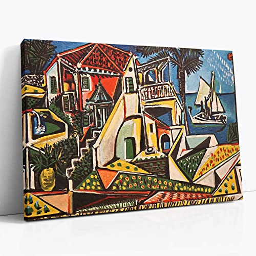 Spiffing Prints Pablo Picasso Kunstdruck auf Leinwand, mediterrane Landschaft, 30,5 x 40,6 cm