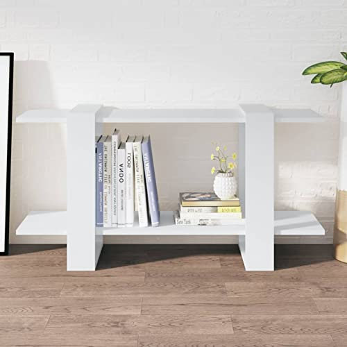 Mogou Scaffalatura, Libreria Scaffalatura, Scaffalature Libri, Mensole Camera per giovani, Mobili ripiani, Compensato Bianco 100x30x51 cm