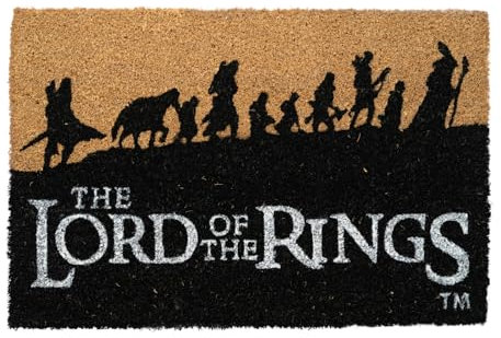 Grupo Erik Felpudo El Señor de los Anillos - Felpudo Entrada casa Friki : El señor de los Anillos Regalos: Decoracion hogar | Alfombra Exterior de Fibra de Coco Antideslizante e Impermeable (40x60cm)