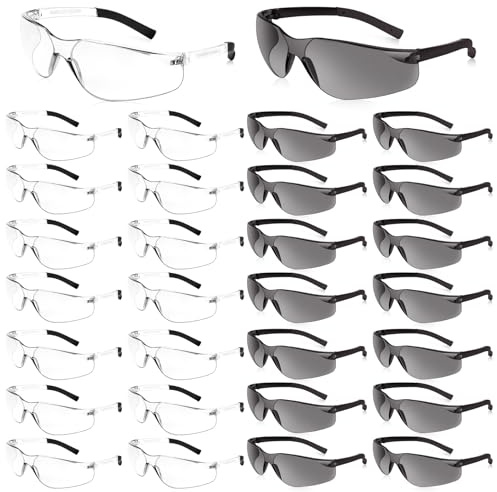 Salfboy Clear Safety Glasses for Men and Women Eye Protection Bulk Protective Eyewear ANSI Z87.1 Scratch-Resistant Lens