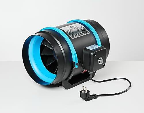 Schiller SF 200 Silent 700/850 m³/h – Rohrventilator - 2 Geschwindigkeitsstufen AC - 200mm Flansch - Grow - Box Abluft