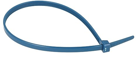 KTEC250X4.5MDBL | KTEC 250MM X 4.5MM NYLON 66 BLUE METAL DETECTABLE CABLE TIES, UL94HB FLAMMABILITY (PACK OF 100)