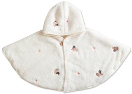 SONARIN Chaude Cape à Capuche Bébé,Manteau d'Hiver Doux Épais Poncho Tout-Petits Mignon Vêtements d'Extérieur Coupe-Vent Veste Châle pour Bébé Garçon Filles 1-3 Ans