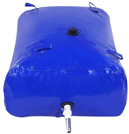 Hsivtns Tragbare Wasserblase/Wasserspeicherbehälter Faltbarer Wasserbehälter, Draussen Tragbar Wasseraufbewahrungsbeutel, Wiederverwendbar,1.5x1x0.7m/1000L/263gal