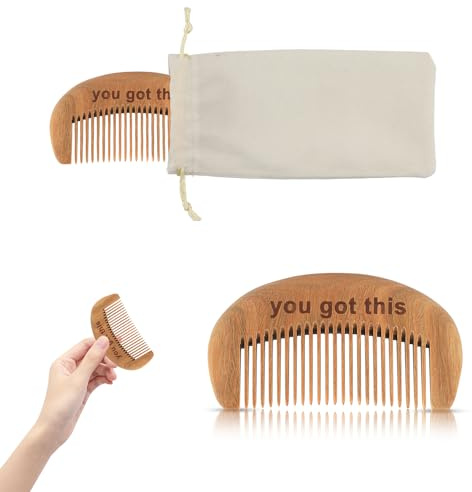 PEUTIER Peigne d'Accouchement en Bois, Peigne d'Accouchement Soulagement de la Douleur Essentiels du Travail et de l'Accouchement Grossesse Cadeau pour Femmes Enceintes avec sac en Tissu