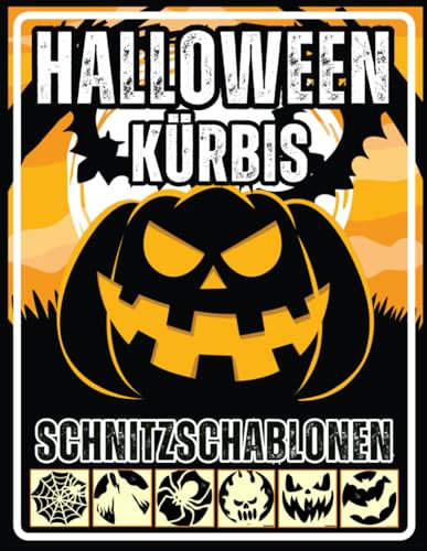 Halloween Kürbis Schnitz Schablonen: Einfach zu verwendende Kürbisschnitzvorlagen mit Schritt-für-Schritt-Anleitung | Perfektes ... – Geschenkidee für Halloween-Dekoration