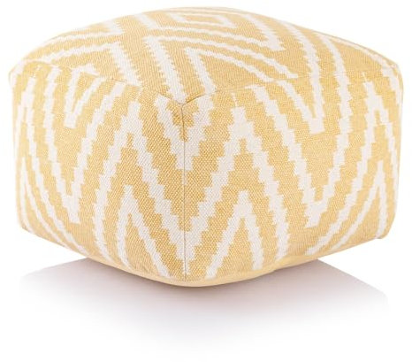 casamia Fusshocker Pouf Sitzwürfel Kelim 50x35x50cm Bodenkissen Baumwolle Farbe Gelb