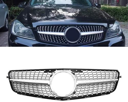 Uklal Auto ABS Griglia per radiatore Anteriore, per Mercedes-Benz C-Class W204 2009-2014 Rene Griglia a reni Ricambio Car Parti di Ricambio Accessori