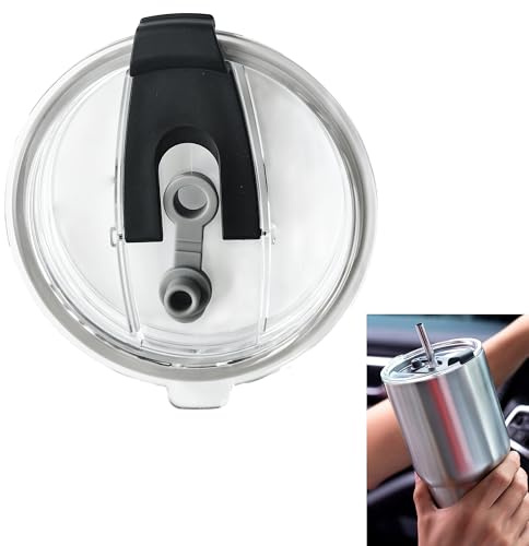 Syiyunran Coperchio di Ricambio - A Prova Perdite per 40 oz può Essere Utilizzato Come Cannuccia O Bere Direttamente Riutilizzabile Antipolvere Coppa Lsolata con Tazza Accessori Resistente (bianco)