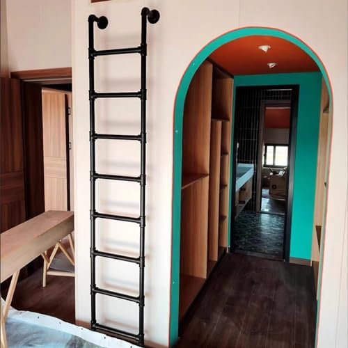 Generico Ladder a soppalco Pesante - Scala del seminterrato in Ferro battuto per Letti a Castello, Scala per Letti Alti, Ideali per Camper e Appartamenti