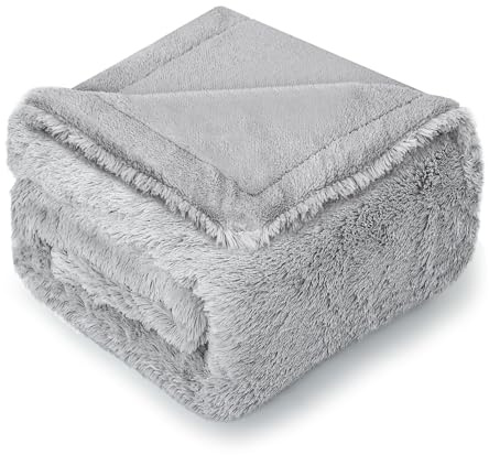 Zepphi Couverture Chien, Plaid Chien, Couverture réversible Chaude pour Chiens et Chats, 72 x 62cm, Protection de Canapé pour Chiens en Polaire Sherpa Lavable, pour Petits Chiens, Gris (S)
