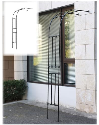 LJDJRHXH Halber Garden Torbogen Rosenbogen, Halbbogen Rankhilfe Aus Metall, 90 120 180 200 240 260 300 cm Hochzeit Dekor, Stabil Rankbogen Für Kletterpflanzen, Wetterfest Rosengestell