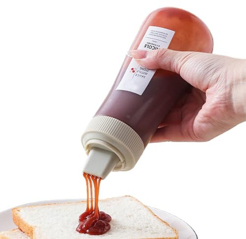 Contenedor De Vinagreta Genérico - Tarro De Contenedor De Botellas De Bañera Para Ensalada, Botella De Compresión De Condimentos Con Tapa Y Escala Para Salsa De Salsa De Salsa De Barbacoa