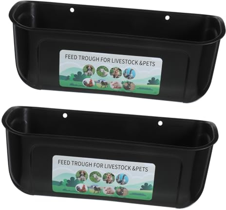 KITANDOVE 2 Stück Automatischer Futterautomat für Hühner und Geflügel Großer Futtertrog Platzsparend Reinigen für Fütterung von Gänsen und Ziegen