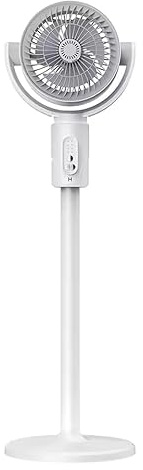 Eznaobo Pedestal Fans with Remote Control, 180° Oscillating Fan with 38-82cm Height Adjustments, 5 Speeds and 3 Modes, 8H Timer, USB Quiet Standing Fan for Home, Office