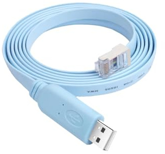 USB to Console Cable, USB to RJ45 Console to Ethernet Cable Adapter, Compatible Replacement Console Cable for Cisco Windows Mac Linux Vista, High Speed Connection for Networking PC Laptop Router,1.8M