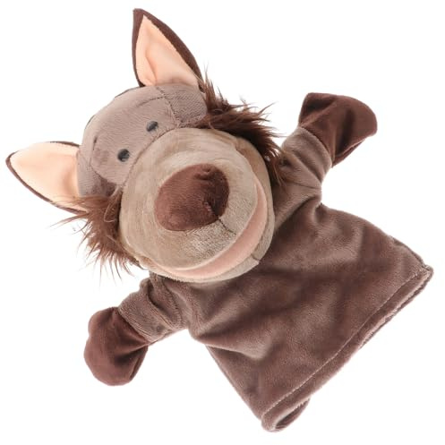 VICASKY Burattino a Mano Lupo in Peluche Interattivo per Bambini, Pupazzo Morbido e Lavabile per Narrazione e Gioco Creativo Educativi