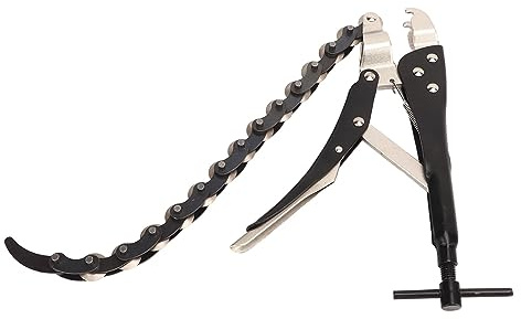 ZAICOLER Pinzas de Cadena de Bloqueo 15 Cadenas Ahorro de Trabajo y Antideslizante Herramienta de Cortatubos con Llave de Tornillo Excelente Acero al Carbono Aleación de Aluminio