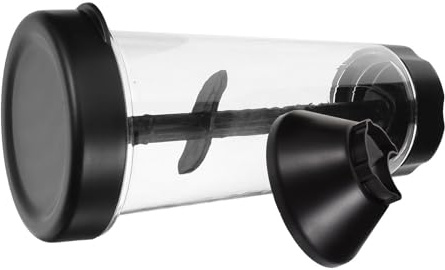 Gadpiparty Cedazo Semiautomático de Plástico Negro para Ingredientes en Polvo y Azúcar en Polvo, Fácil de Usar y Resistente al Óxido, Adecuado para Hornear en Cocinas Reutilizable