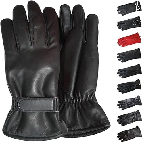 German Wear Damen Lederhandschuhe Lammnappa Handschuhe echtleder winter Handschuhe