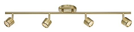 WAC Lighting TK-49534-BR Vector LED 4 Light Fixture Fixed Rail, One Size, Brushed Brass