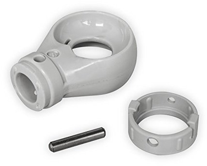 DIWARO.® Kugelöse aus Kunststoff | RAL 7035 (grau) | Bohrung 12mm | Querbohrung 4mm | Kegelradgetriebe, Schneckengetriebe, Markise