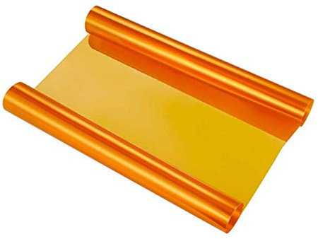 VOYAGO Scheinwerfer-Folie Gelb 30 * 120cm, Wasserdicht Auto Scheinwerfer Folie Tönungsfolie Nebelscheinwerfer (Orange)