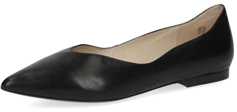 CAPRICE Damen Ballerinas aus Leder Spitz, Schwarz (Black Nappa), 38 EU