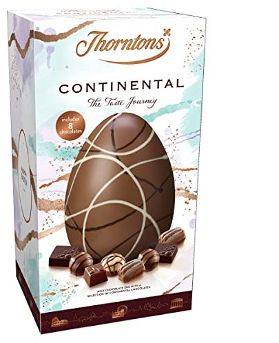 Thorntons Continental, Chocolate Easter Egg Gift, Vegetarian Milk Chocolate Selection, 1 x 257g