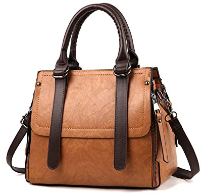 NICOLE & DORIS Sac à Main Vintage Sac Porté épaule Femme Sac à Bandoulière Léger Sac Fourre Tout Médium Sac Messenger