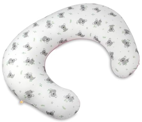 schlummersack Ergonomisches Stillkissen klein mit Baumwoll-Bezug Koala, Oeko-Tex, Schwangerschaftskissen