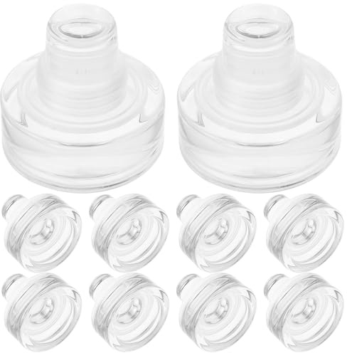 BESTonZON 10 tapones de corcho para bebidas de champán, tapones de cristal, es para botellas de vino, tapón para botellas, tapón de cristal, tapa de, de vino, de gel de sílice