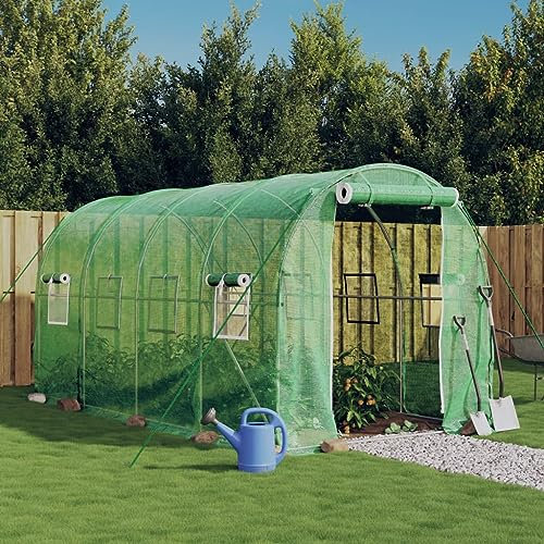 ZEYUAN Invernadero con Estructura de Acero Verde 8 m² 4x2x2 m, Invernaderos Huerto, Invernaderos Jardin, Invernaderos Terraza, Huerto Urbano, Grande portátil jardinería plantación