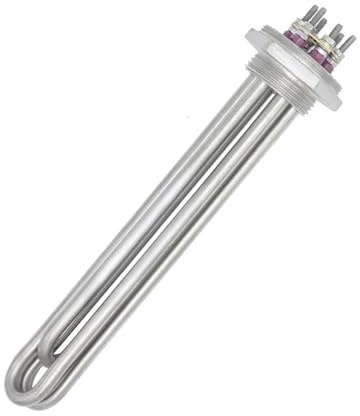 220V DN32 Helt rostfritt stål Vattenvärmeelement Jord Jord Elpanna Elpatron 3KW/4.5KW/6KW/9KW (Color : Heater only, Size : 220V_4.5KW)
