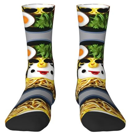 Coquetier Noodle Ramen Sport et Chaussettes décontractées, confortables et tendance, parfaites pour la course à pied et la vie quotidienne, Coupe d'œuf Nouille Ramen, Taille unique, Coupe d'œufs