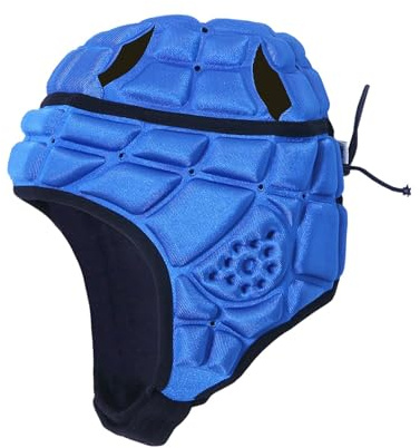 harayaa Casco da Rugby per Bambini, Bandiera, Casco da Calcio, Imbottitura Morbida, Attrezzatura Protettiva, Casco da Calcio Versatile per Baseball, Equitazio, Colore Blum