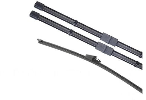 Wischerblätter Für VW Für Polo Für Vivo Mk4 9N 2002-2009 Vorne Hinten Fenster Wischer Blades Set Kit Bürsten Scheiben Reinigung Auto Zubehör Ersatzklingen(Farbe:Rechtslenker)