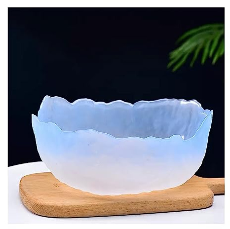 Fruit Bowls for The Kitchen, Glass Fruit Plate Home Living Room Coffee Table Fruit Plate Snack Plate Melon Dried Fruit Bowl Fruit Plate Pink Blue Green Gradient Fruit Plate , Fruit Basket(Blue,L)