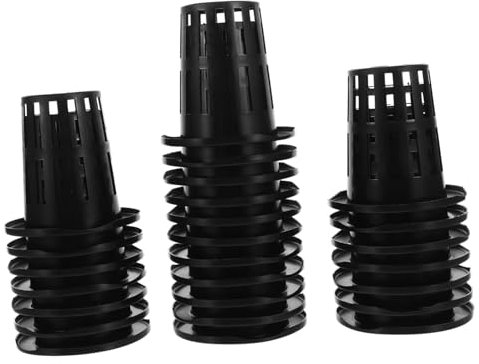 Panier 50 Pièces en Plastique Noir Hydroponique pour Semis et Jardin