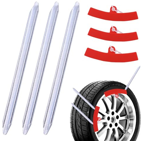 Yxmohala 3 stycken däcklyftare, monteringsspak, 30 cm monteringsjärn, däckmonteringsspak med 3 fälgskydd, bärbara däckmonteringsverktyg för motorcykel, cykel, bil, skoter