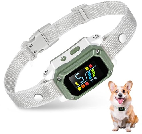 Dog Bark Collar for Large Medium Small Dogs, Rechargeable Smart Bark Collar, Anti Barking Training Collar with Adjustable Sensitivity Beep Vibration Shock