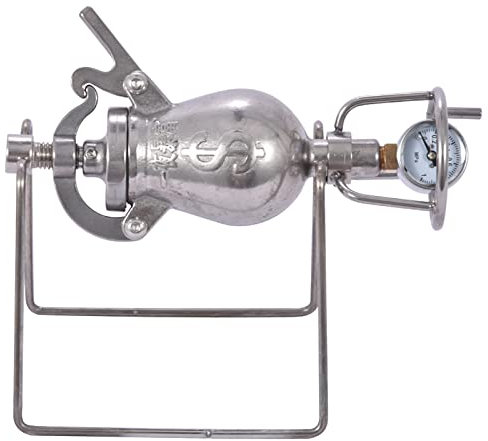 Máquina para Hacer Palomitas de maíz de Alta presión, 100 ml, Manual, con manivela, Calentamiento a Gas, Potencia Lenta, con manómetro, para reuniones Familiares, Estudios, Fiestas y diversi