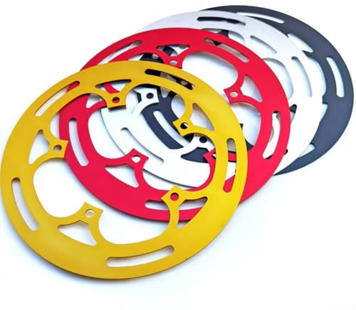 Für BCD 130 mm Fahrrad-Kettenblattschutz, Aluminium-Legierung, um Kratzer zu verhindern und Ihre Ausrüstung zu schützen (schwarz)