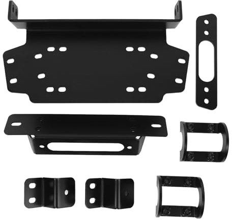UTV Winch Mount Plate Kit Langable Heavy Duty Quick Installation for 1000r 1000 X 1000x-4 2019-2021, Black Metal