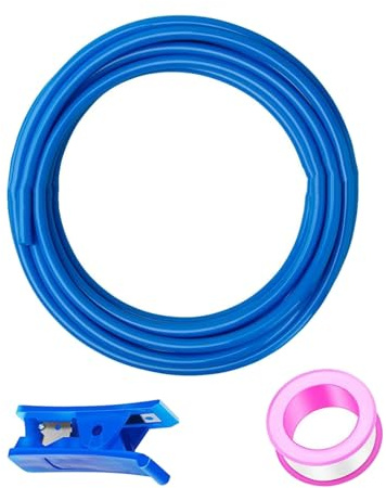 HAXIHA 20Meter Tuyau Pneumatique Polyuréthane Bleu PU Air Kit 8mm OD x 5mm ID Tuyau Air Comprimé Peut Etre Utilisé pour Les Compresseur Outils Pneumatiques