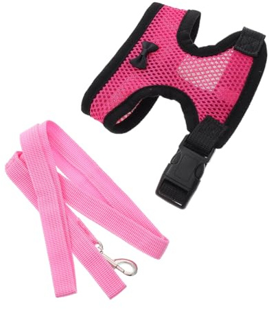 BESTonZON Hühnergeschirr aus Nylon mit Zugseil Atmungsaktives und Verstellbares Hühnertrainingsgeschirr für Henne und Hahn Verhindert Ziehen und Sorgt für Gleichmäßigen Druck