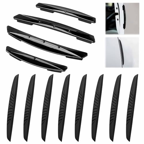 12 Set – 4 Stück Autotür Kantenschoner + 8 Stück Türschutz Streifen, Schwarz, Universeller Kantenschutz Gummi Aus Flexiblem Gummi, Schützt Vor Kratzern Und Stößen, Geeignet Für Die Meisten Fahrzeuge
